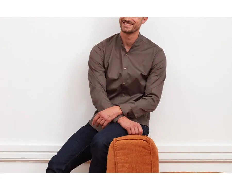 DARK KHAKI COTTON SHIRT  ACHILDE