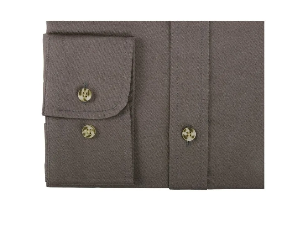 DARK KHAKI COTTON SHIRT  ACHILDE