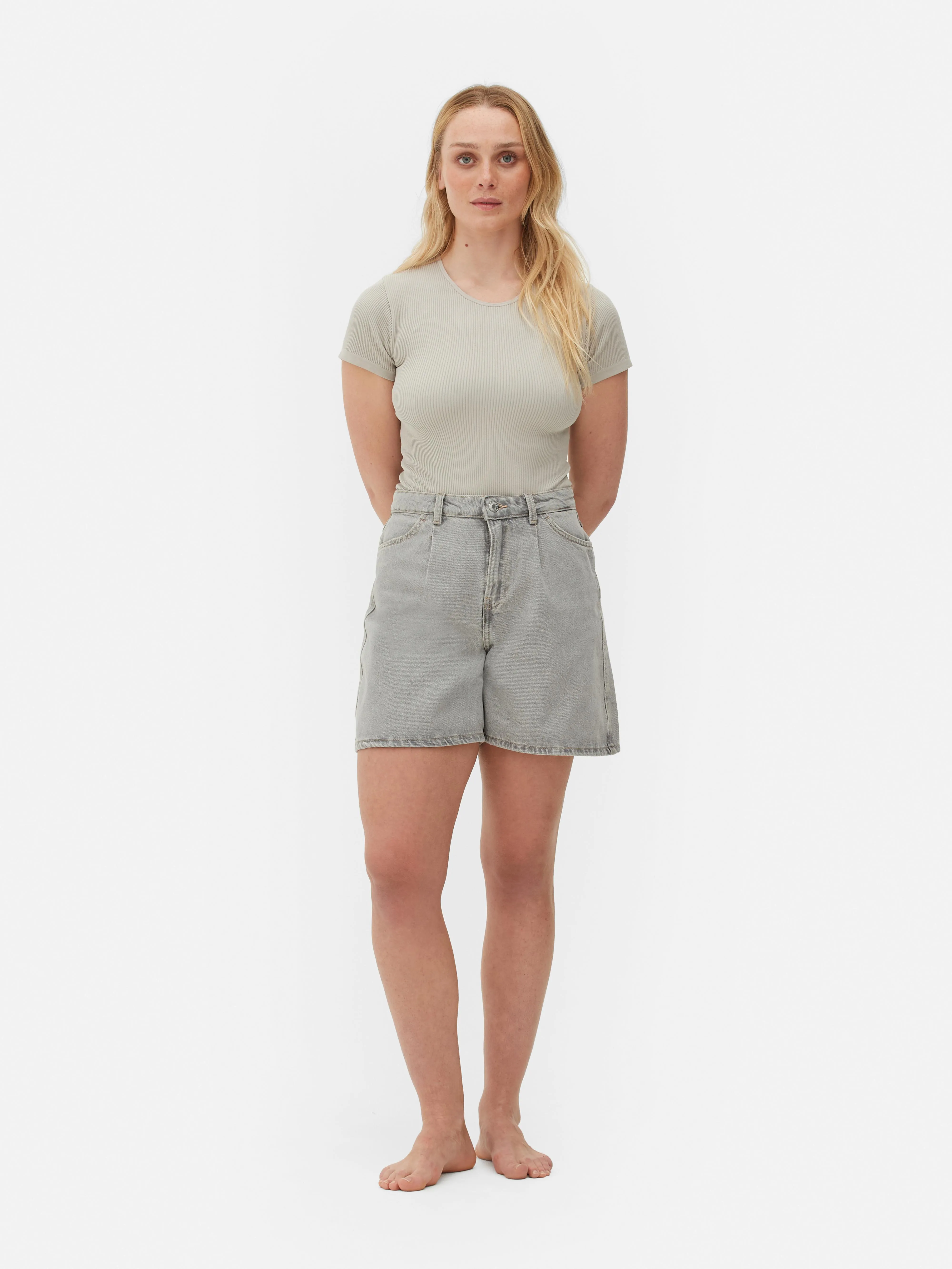 Denim shorts for men