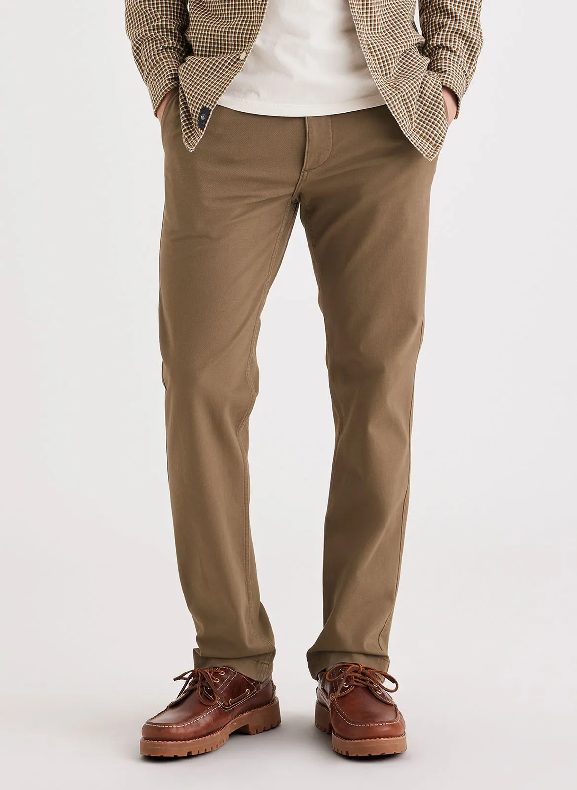 DOCKERS Pantalón de pinzas slim en marron