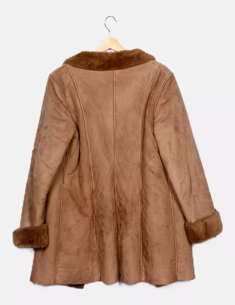 El Corte Inglés brown suede coat