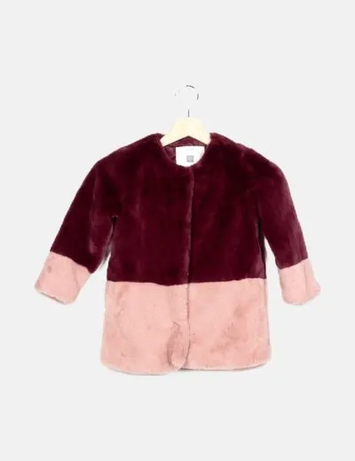 EL CORTE INGLéS TWOTONE FAUX FUR COAT.