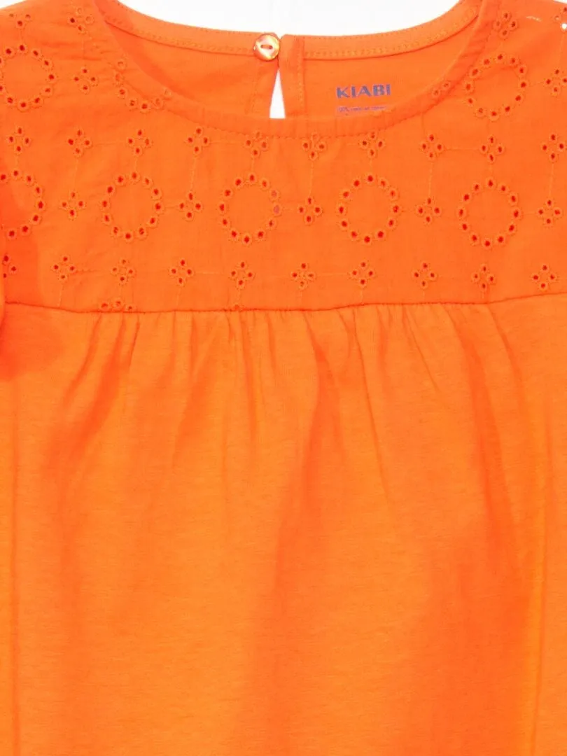 EMBROIDERED TSHIRT  ORANGE.