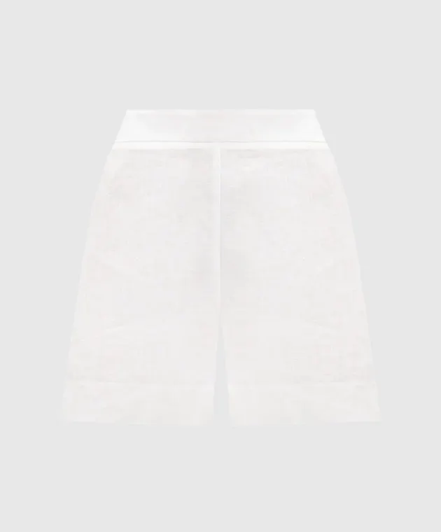 White Linen Shorts by Ermanno Scervino