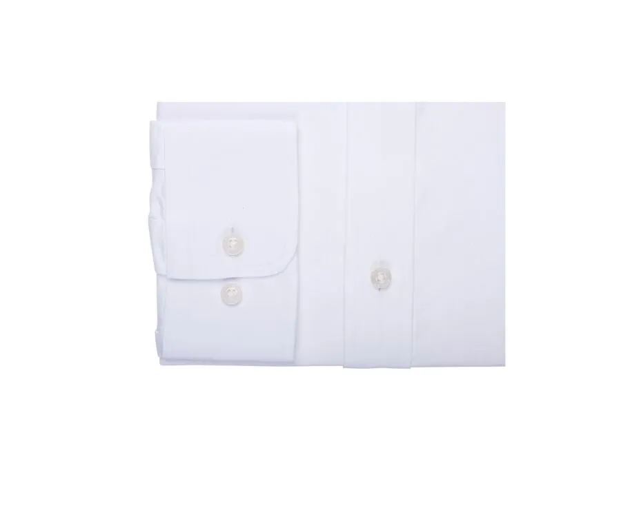 EVHAN BUTTON DOWN COLLAR WHITE SHIRT  100% COTTON