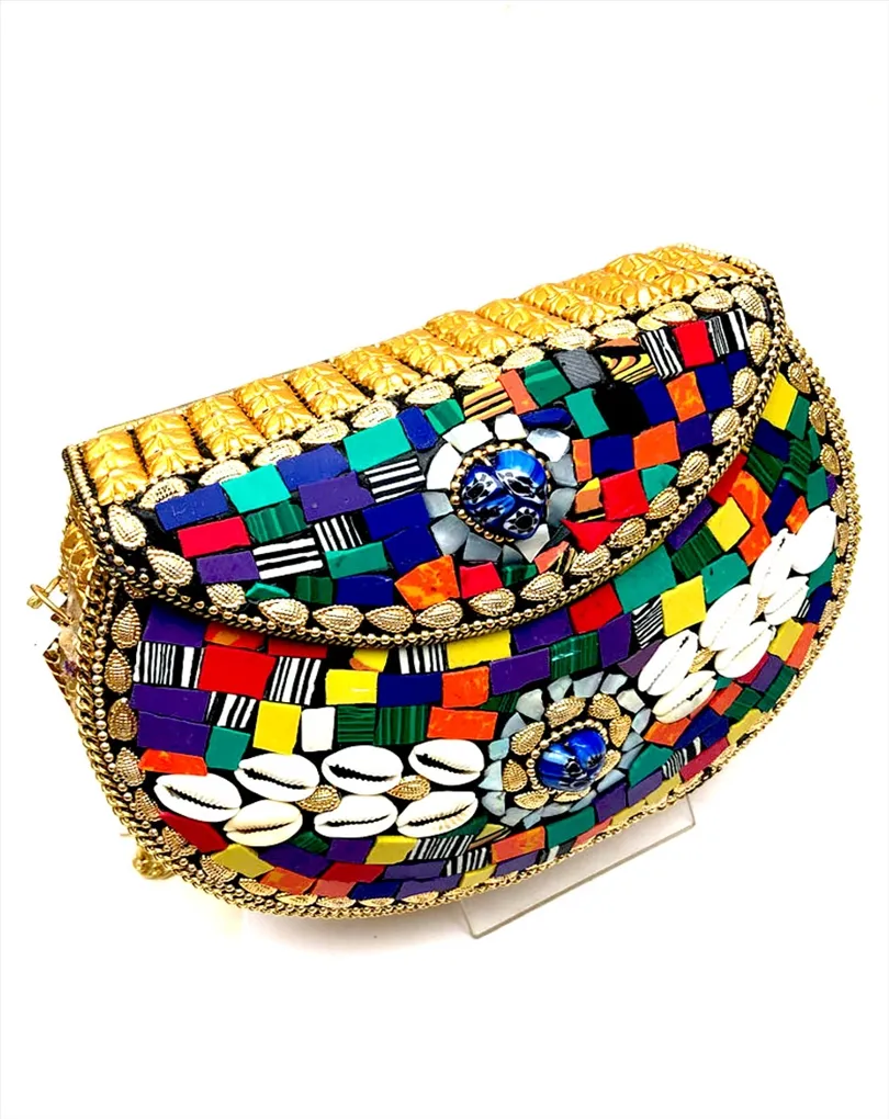 Fashionable Multicolor Conch Shell Party Coffer Bags