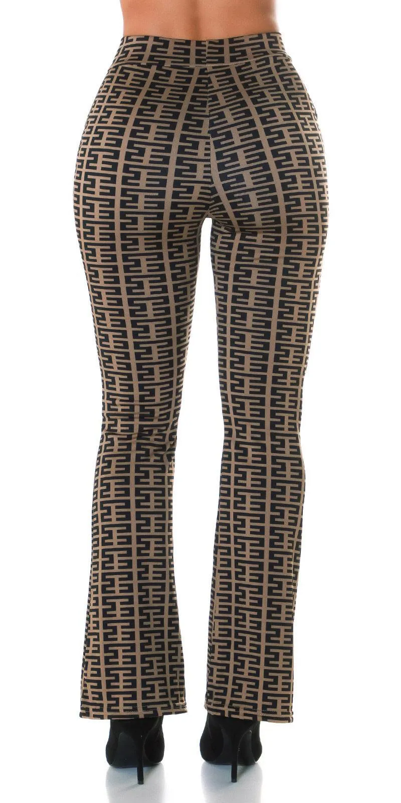 Flare pants in cappuccino color