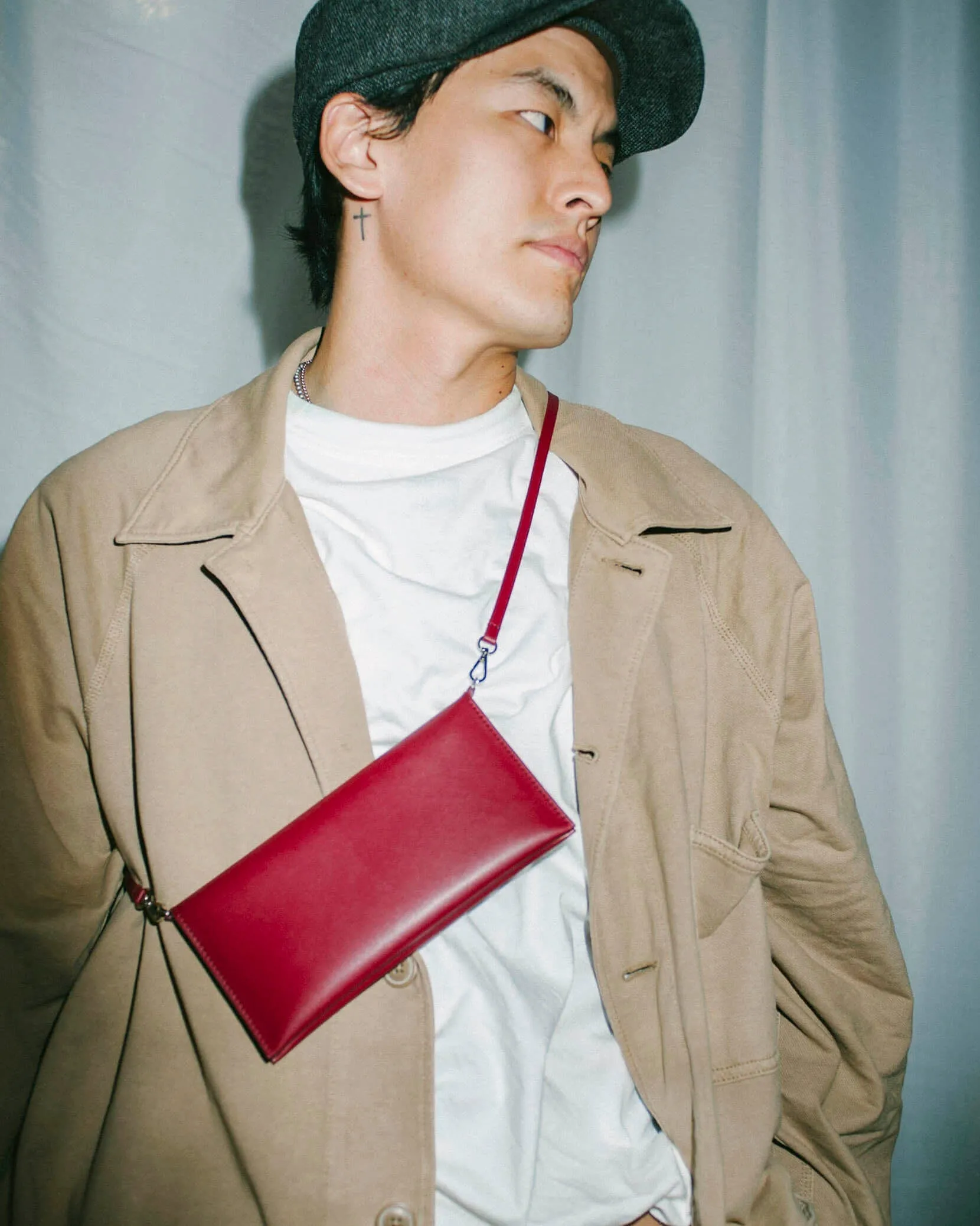 Burgundy Flat Purse