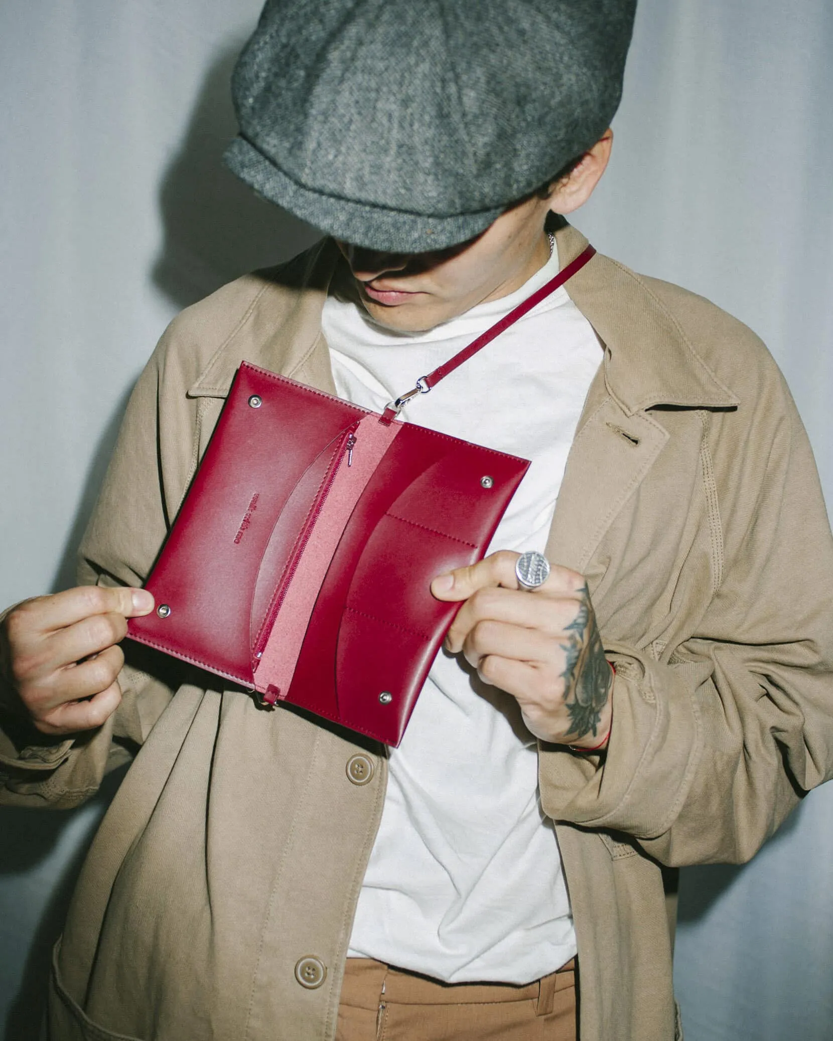 Burgundy Flat Purse
