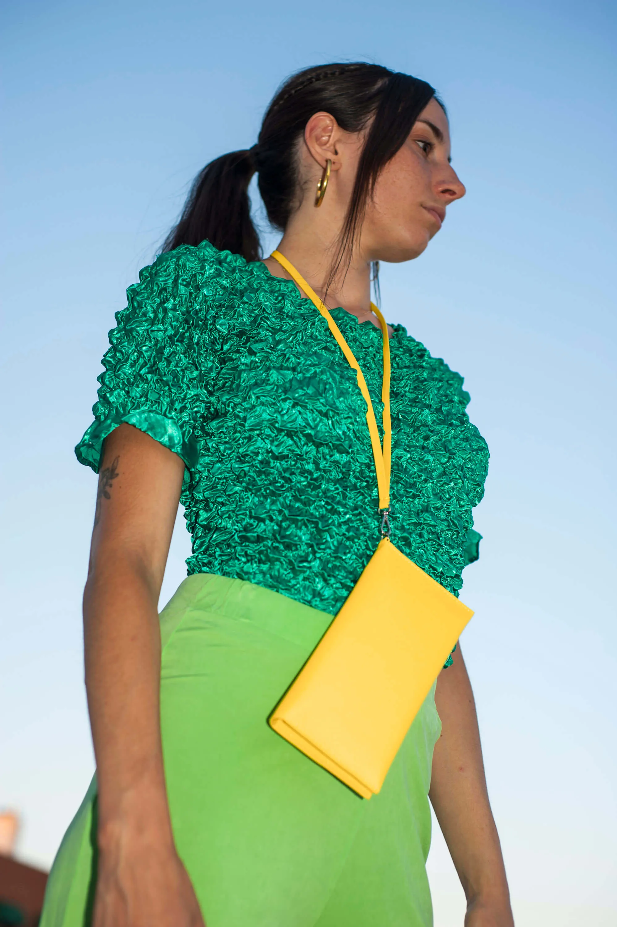 Yellow Flat Purse