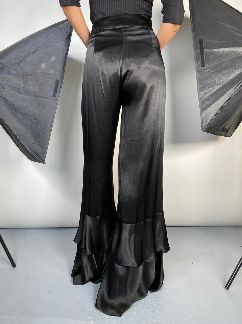 Francisca Larrain Black Flared Pants