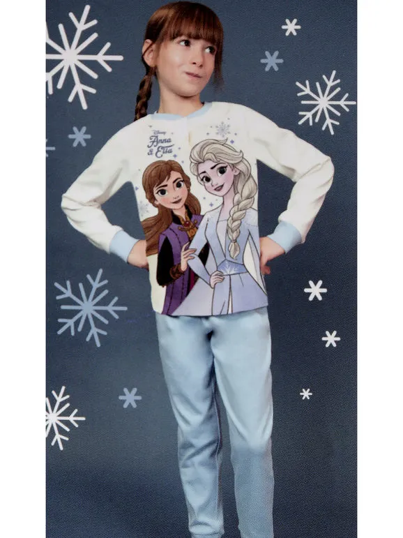 Frozen Cotton Interlock Long Pajamas for Girls