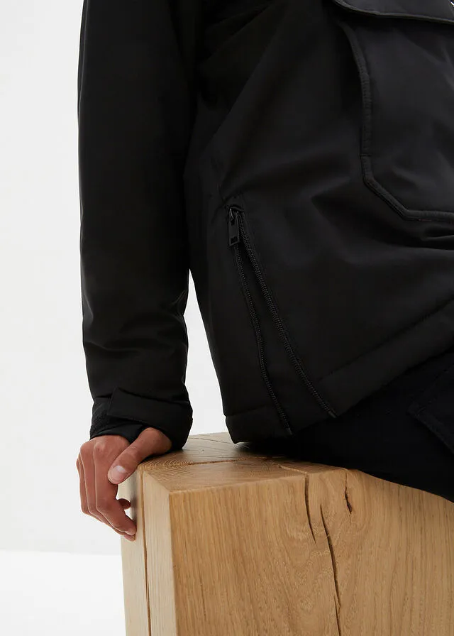 Functional black jacket.