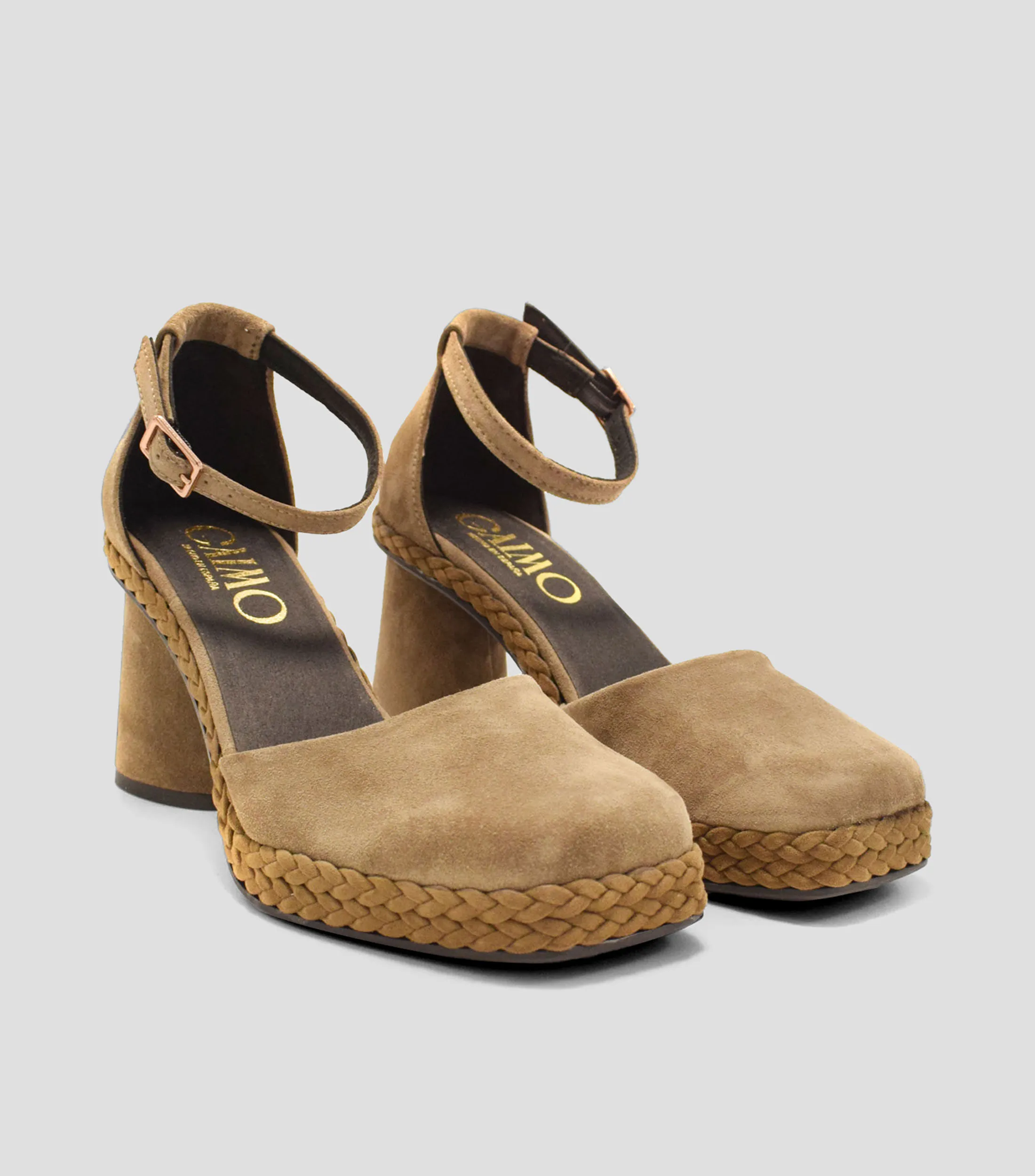 Gaimo Zapatillas D'Orsay Elia de tacón alto ancho Mujer