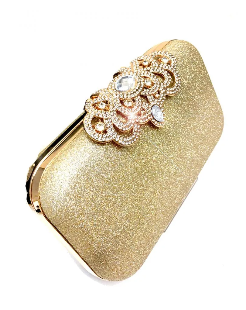gold party bags with beautiful jewel closure for weddings