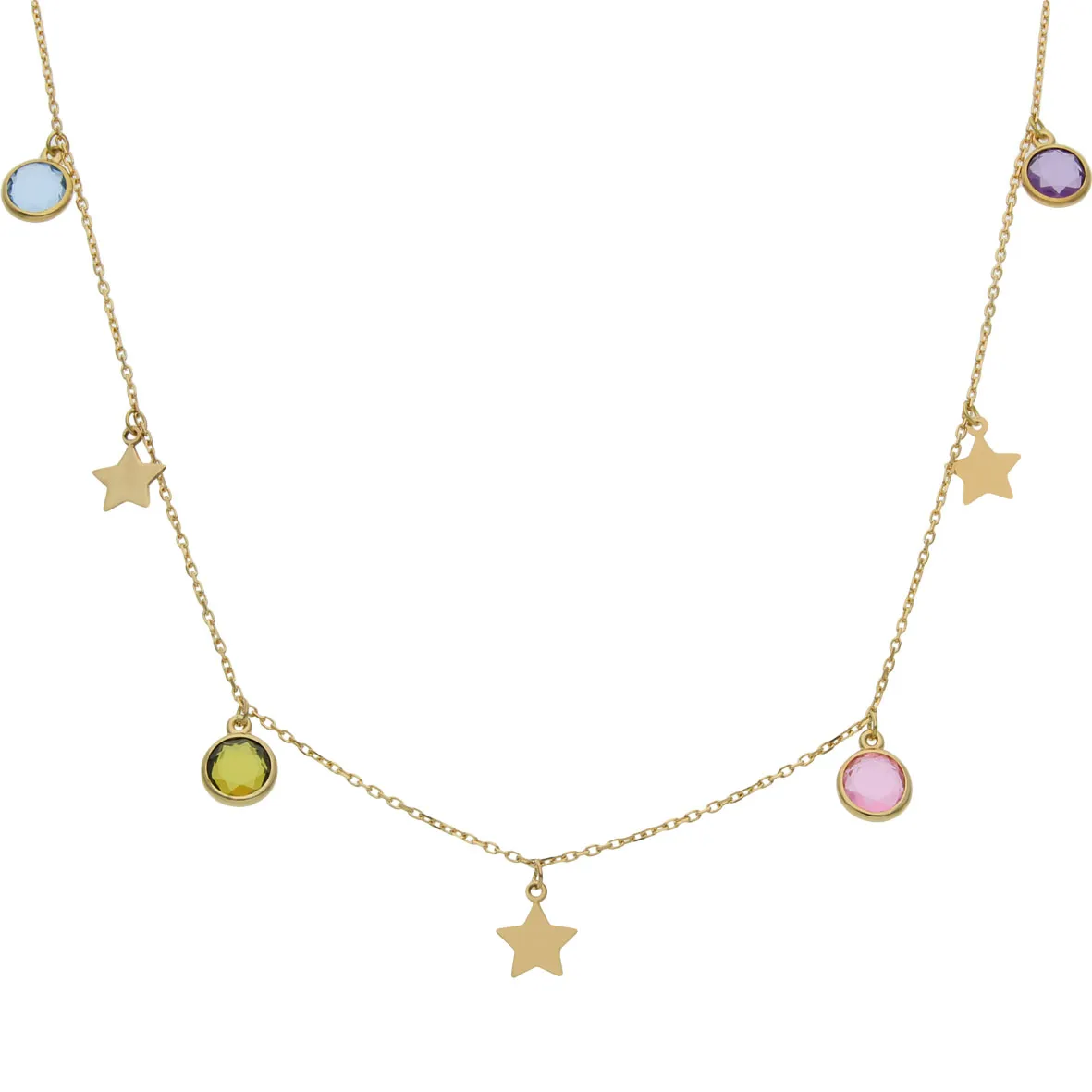 Gold pendant choker.