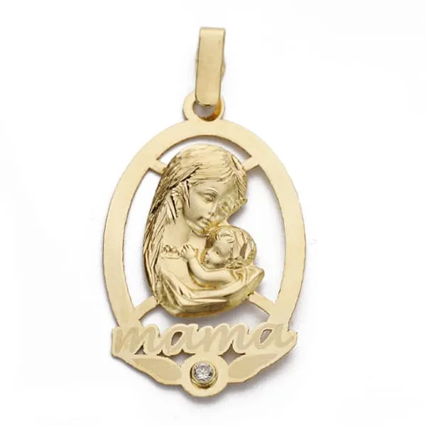 Gold pendant for mom