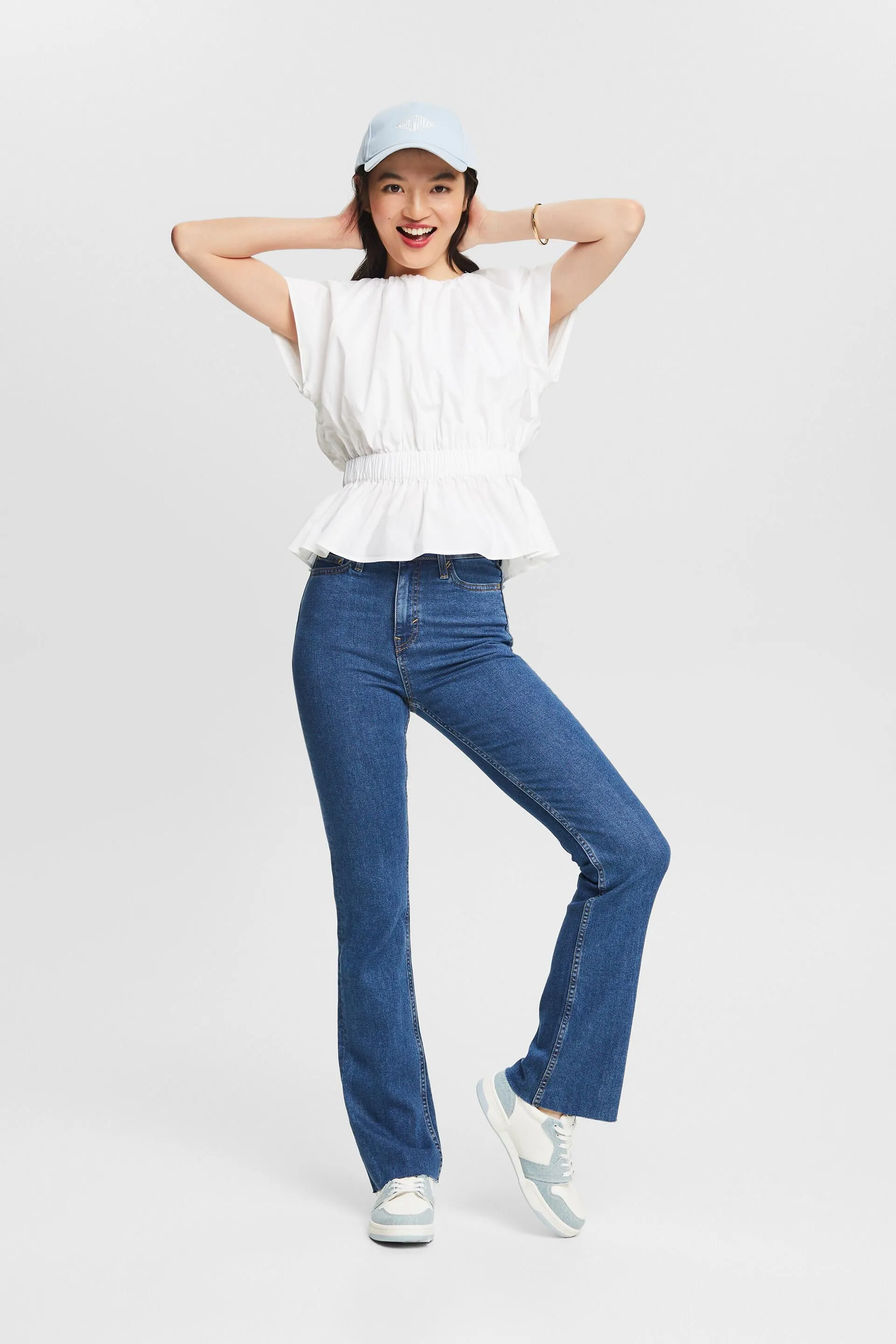Google SEO friendly jeans with ultra high rise