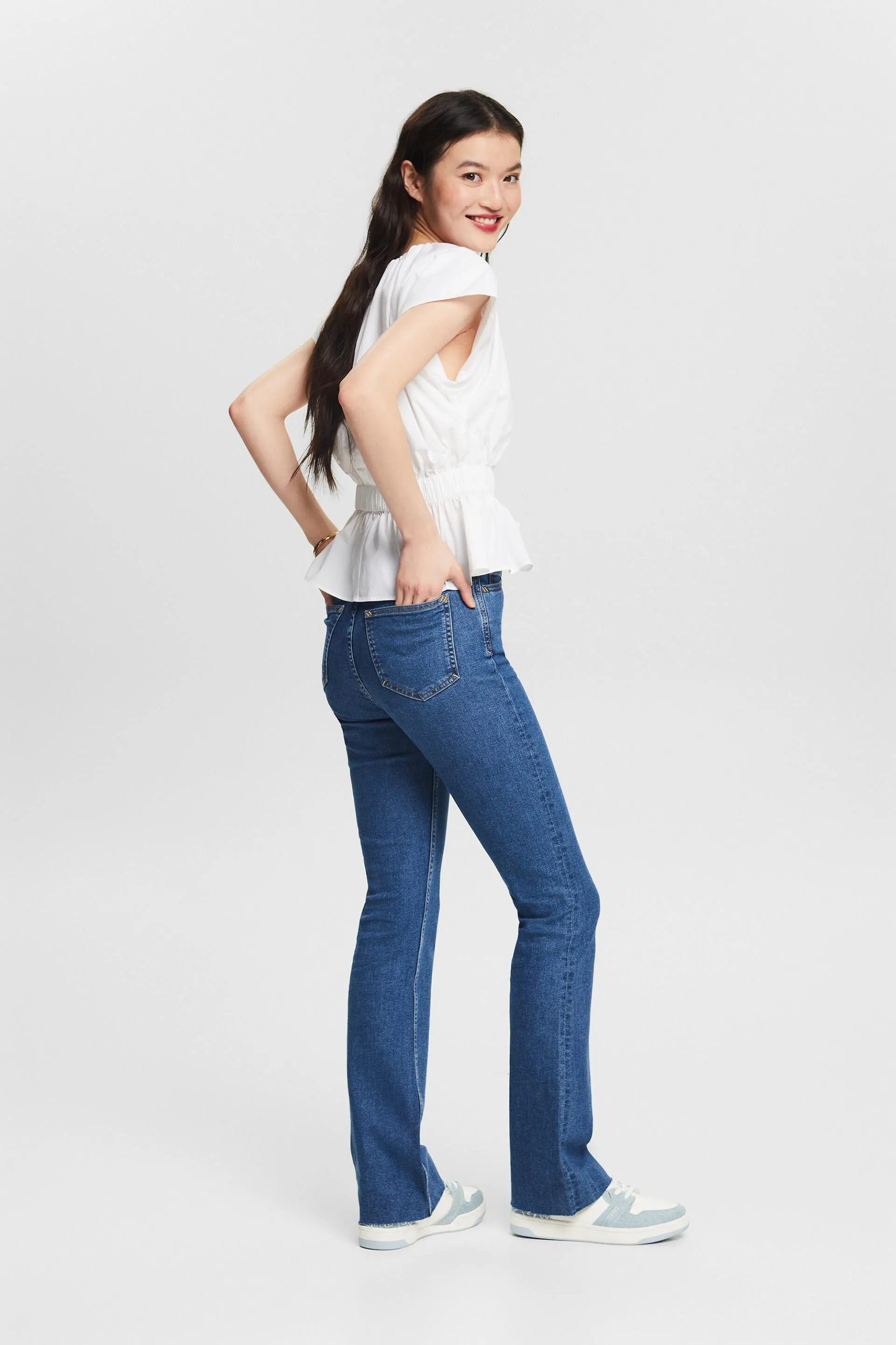 Google SEO friendly jeans with ultra high rise