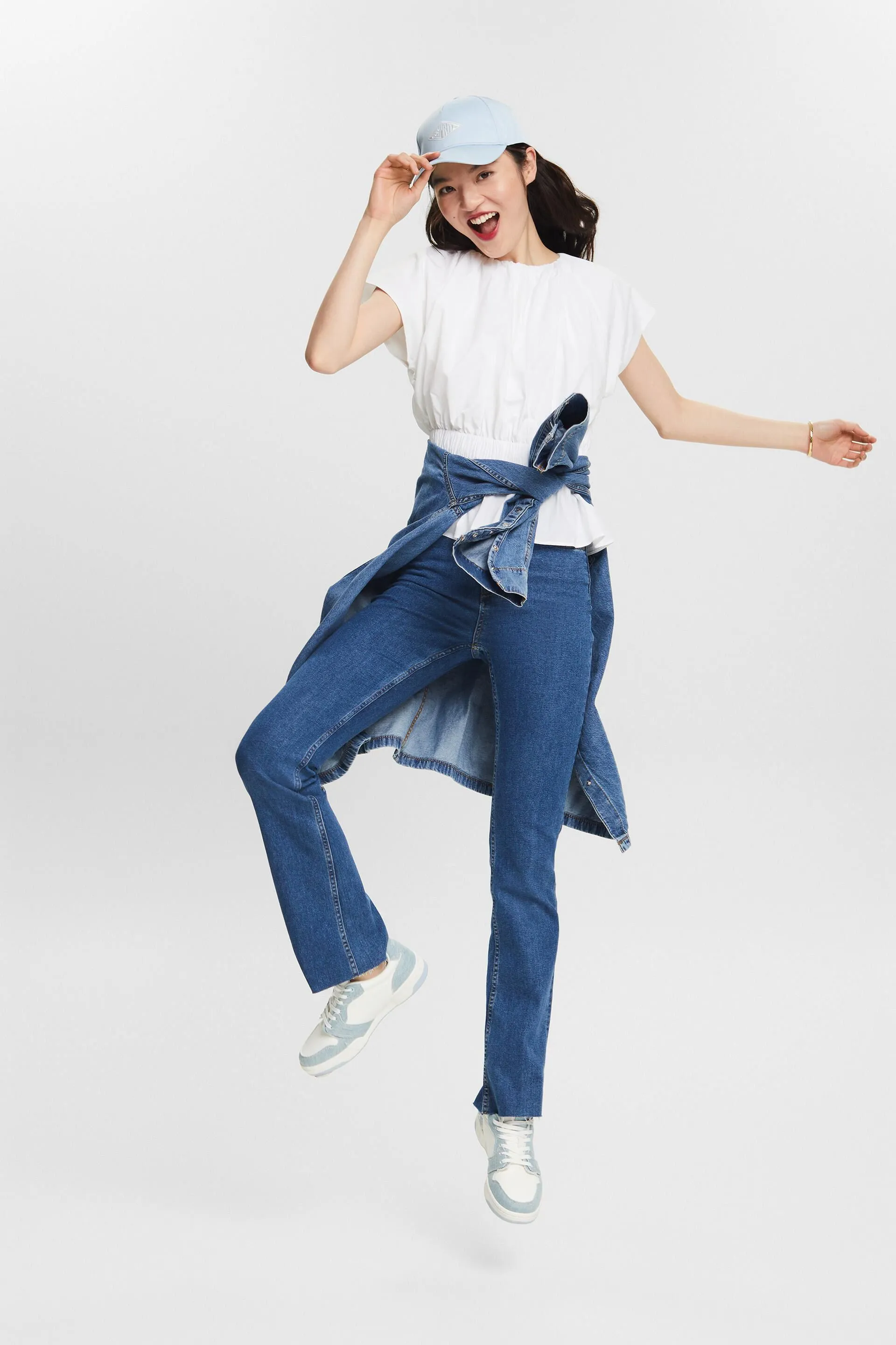 Google SEO friendly jeans with ultra high rise