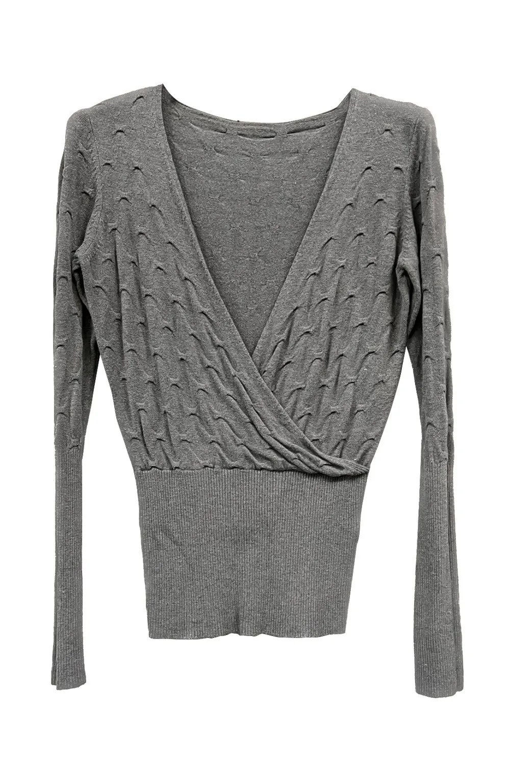 Gray cross top