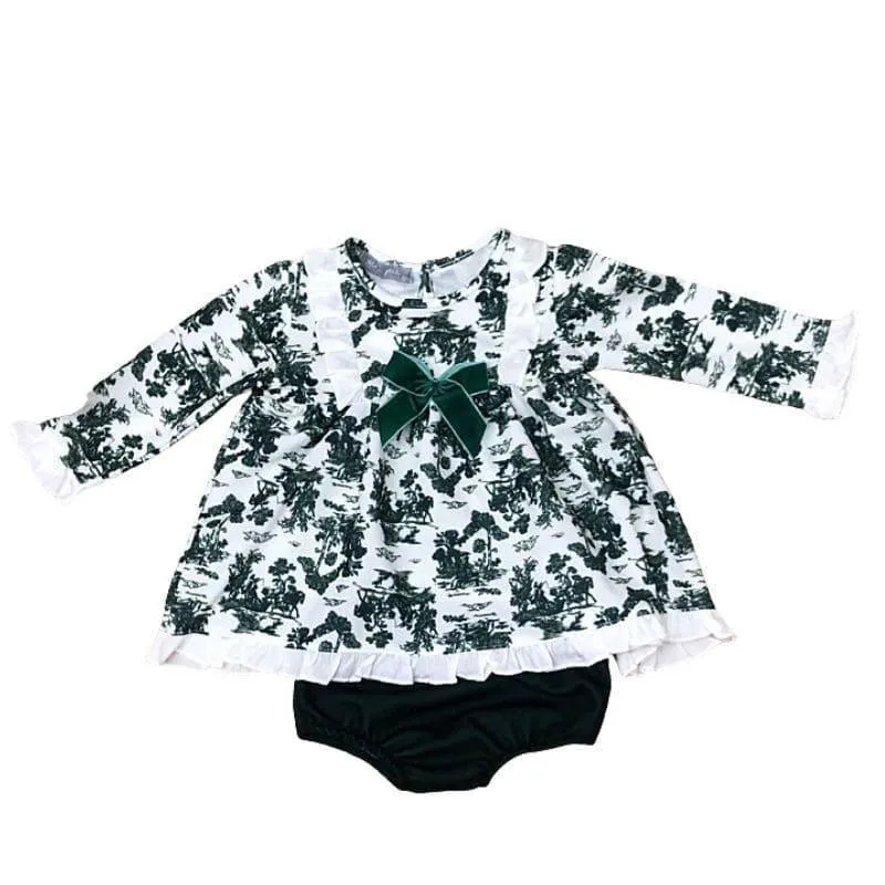 green baby dress