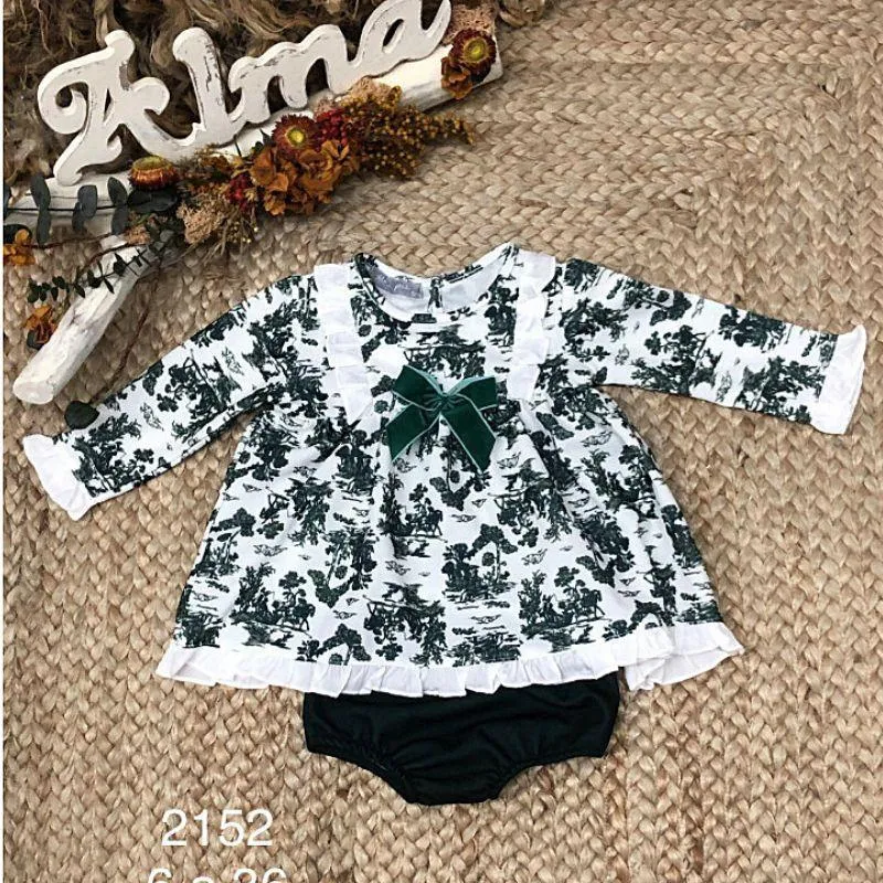green baby dress