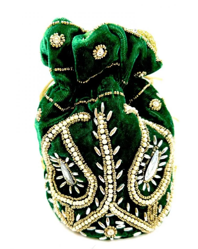 Green party bags beautiful alms for weddings and communions