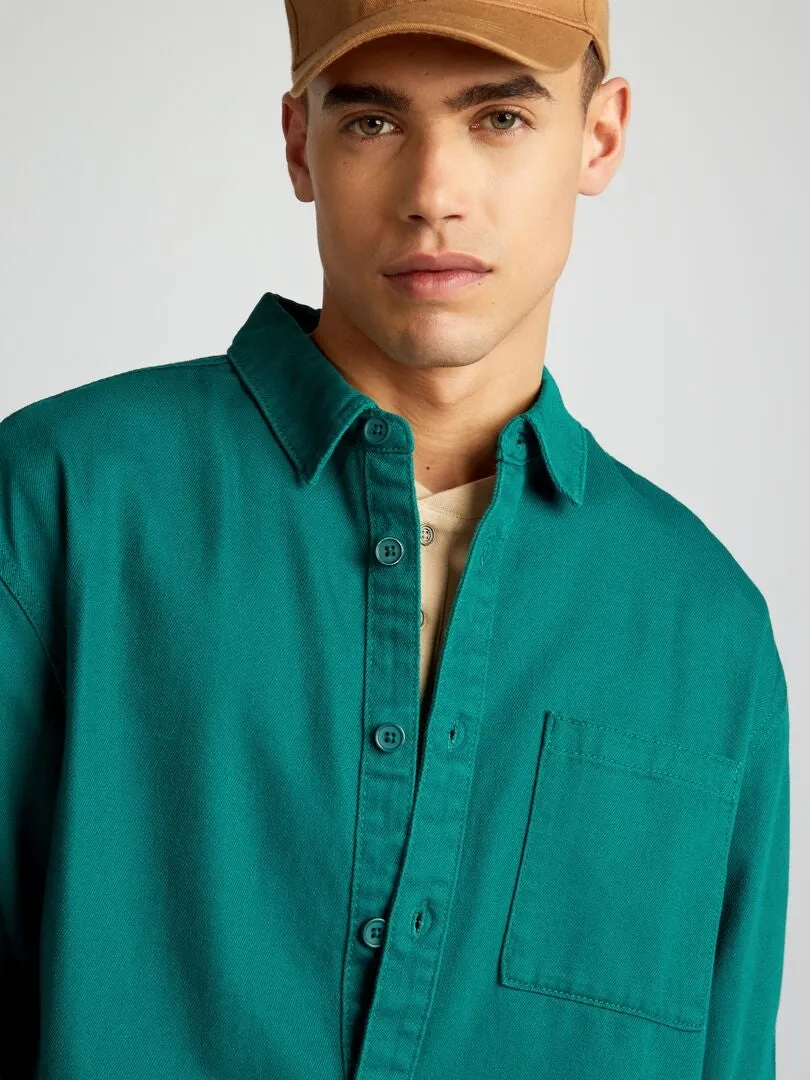 Green twill shirt