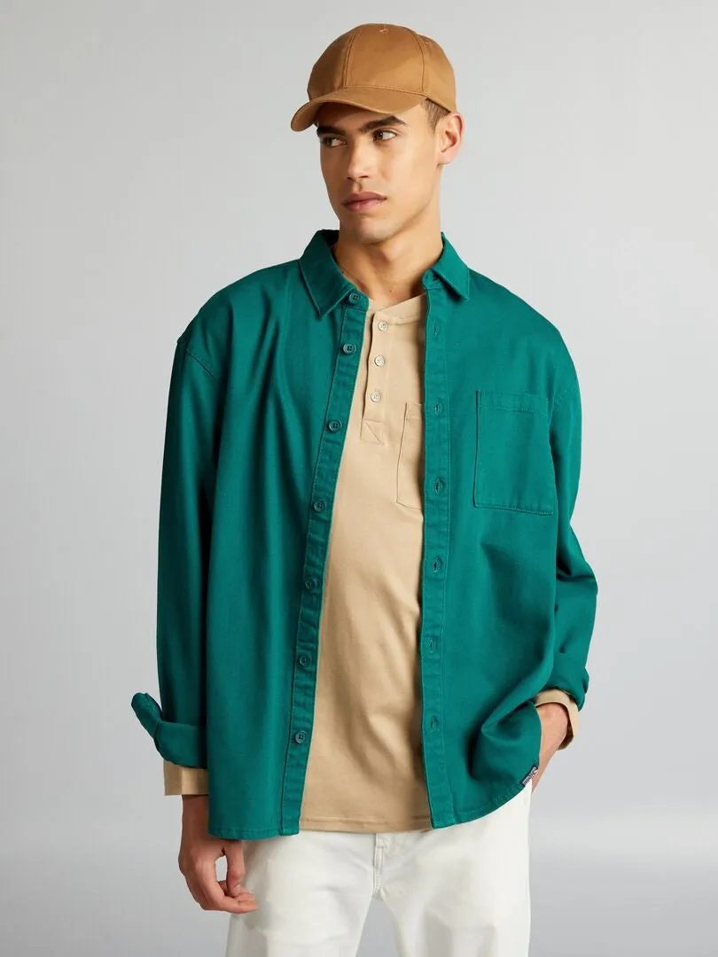 Green twill shirt