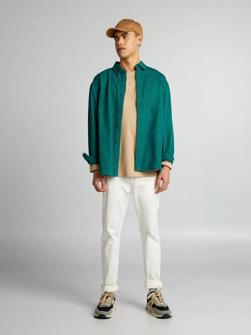 Green twill shirt