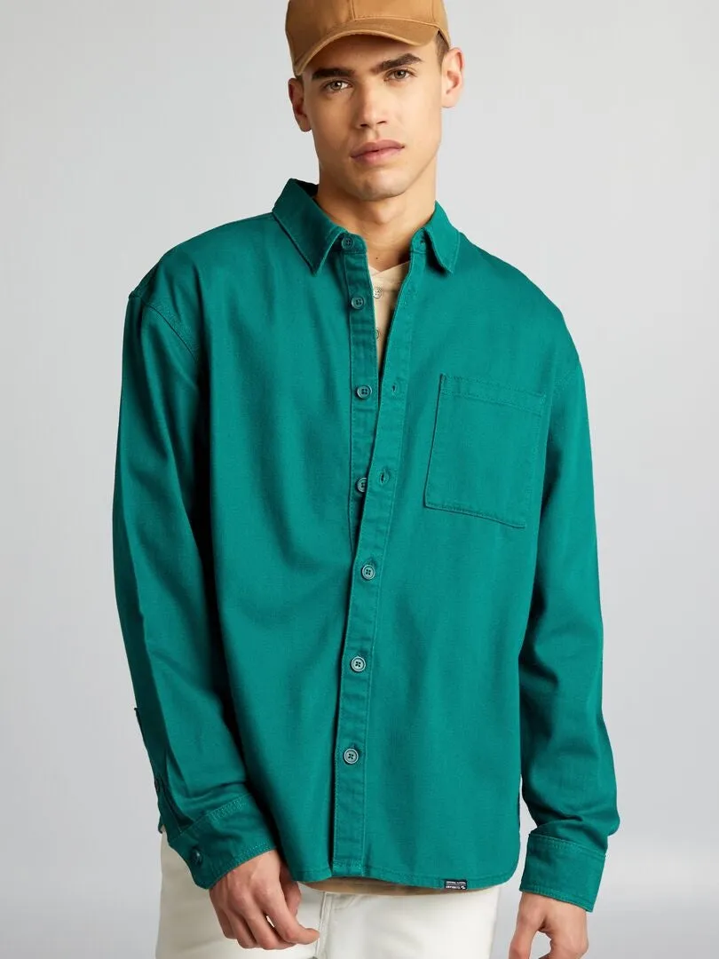 Green twill shirt
