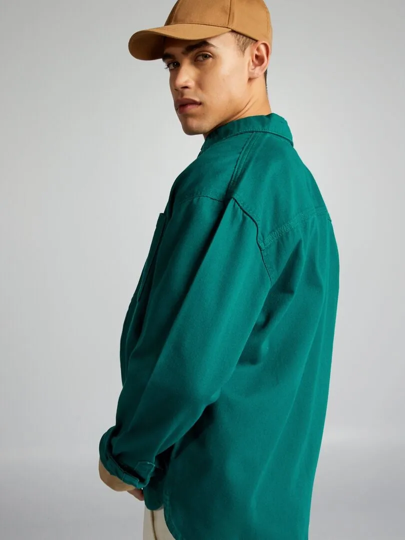 Green twill shirt