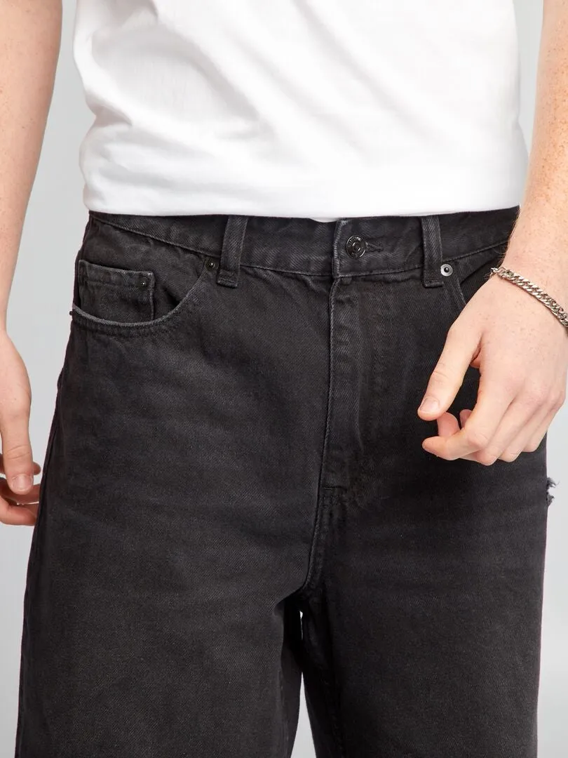 Grey denim Bermuda shorts
