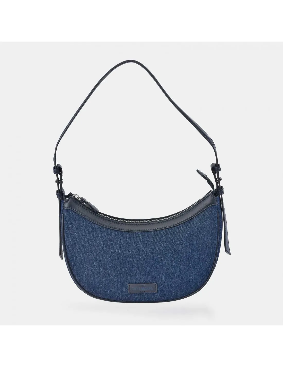 GUY LAROCHE bolso de hombro para mujer en lona y piel