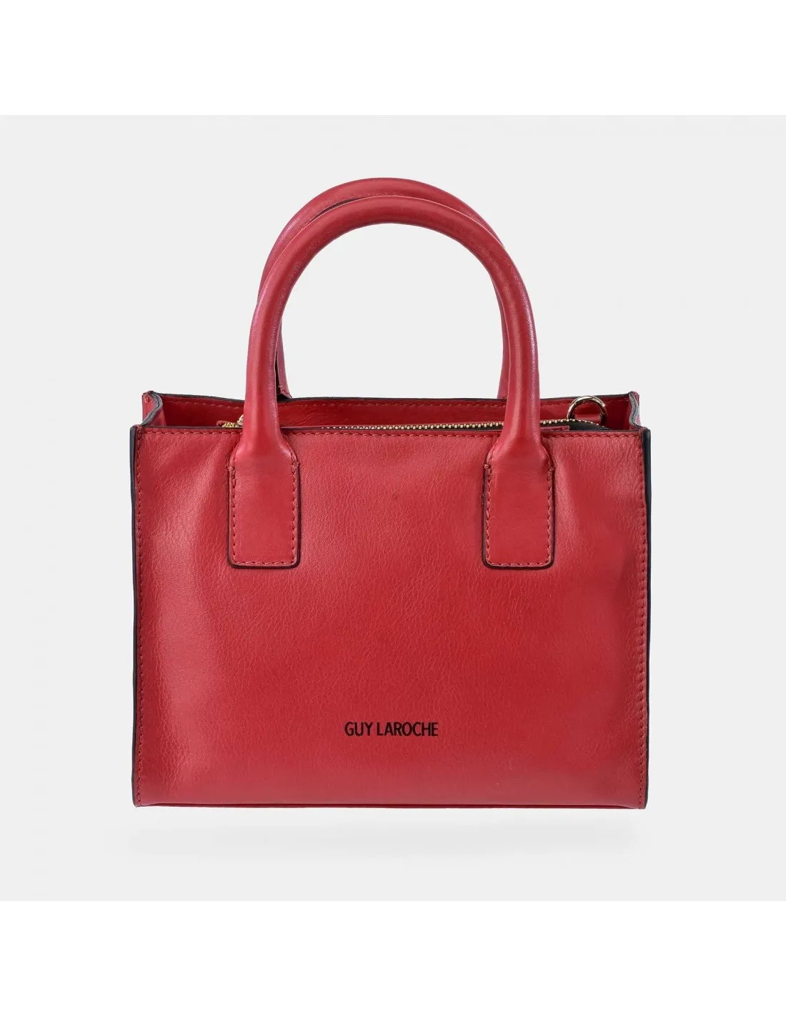 GUY LAROCHE Bolso de mano cuadrado de piel con dos bandoleras para mujer