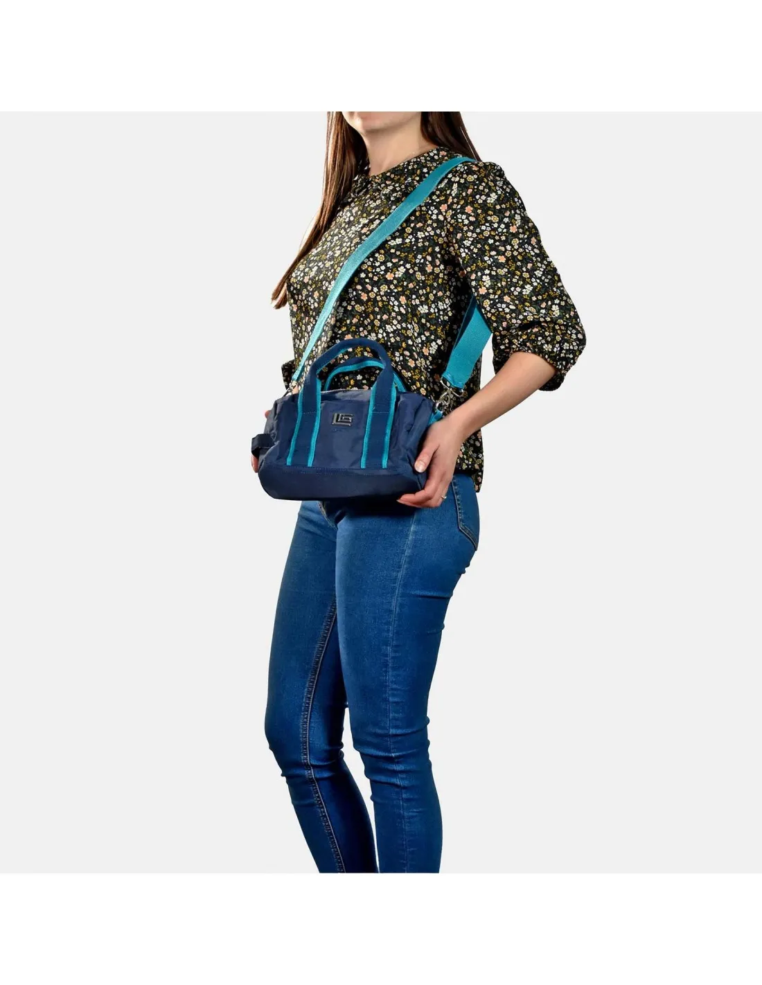 GUY LAROCHE bolso de mano para mujer con cremallera y bandolera en calidad Nylon
