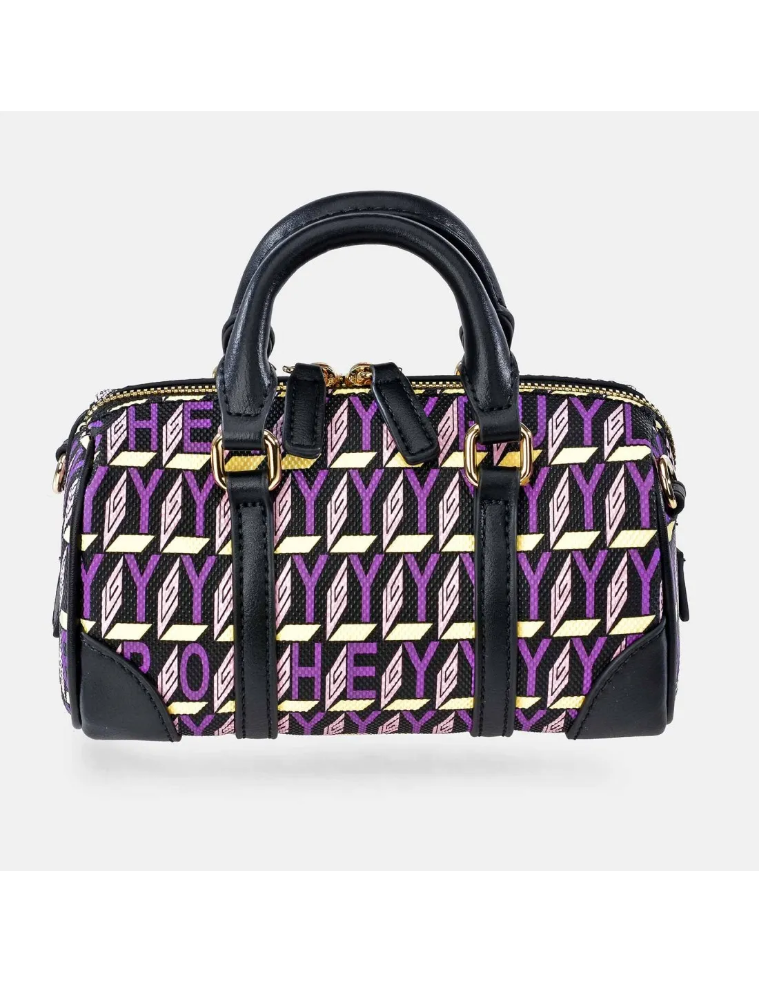 GUY LAROCHE mini bolso bandolera con asas de mano en lona estampada logo