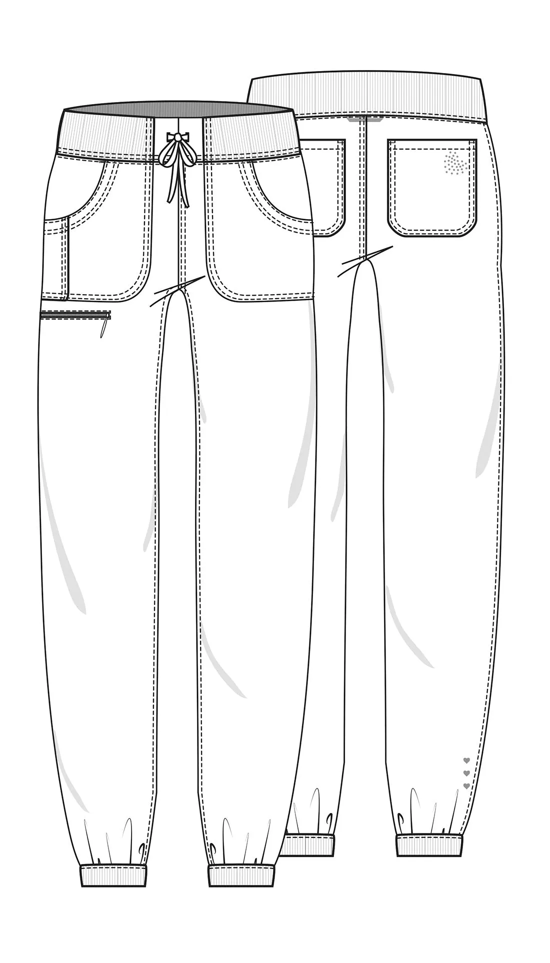 HeartSoul Eggplant Low Rise Jogger Pants
