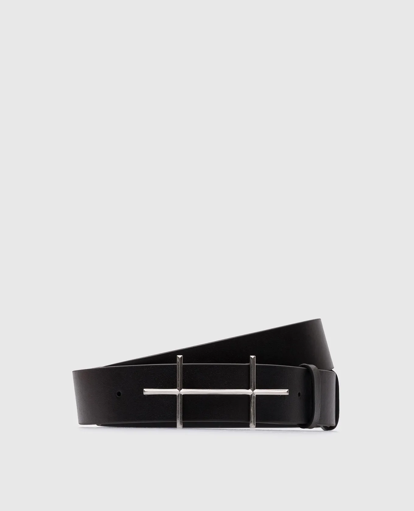 Heliot Emil Black Leather Logo Strap Watch