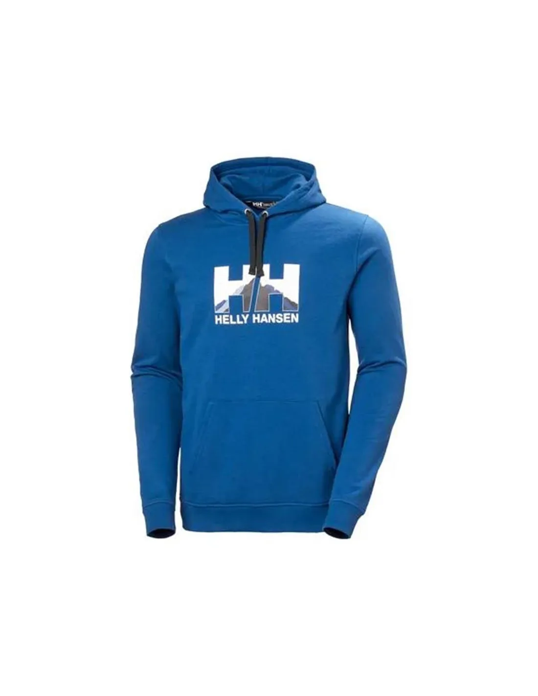 HELLY HANSEN MENS HOODIE  NORD GRAPHIC DEEP FJORD MOUNTAIN SWEATSHIRT
