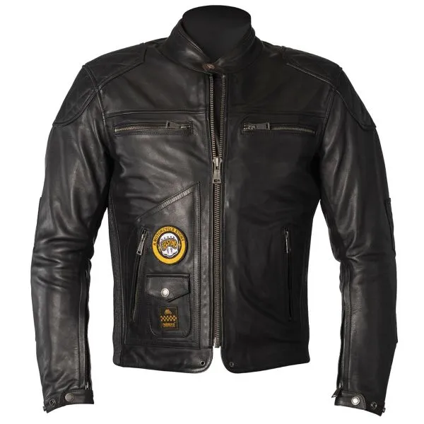 Helstons Tracker Black Leather Jacket