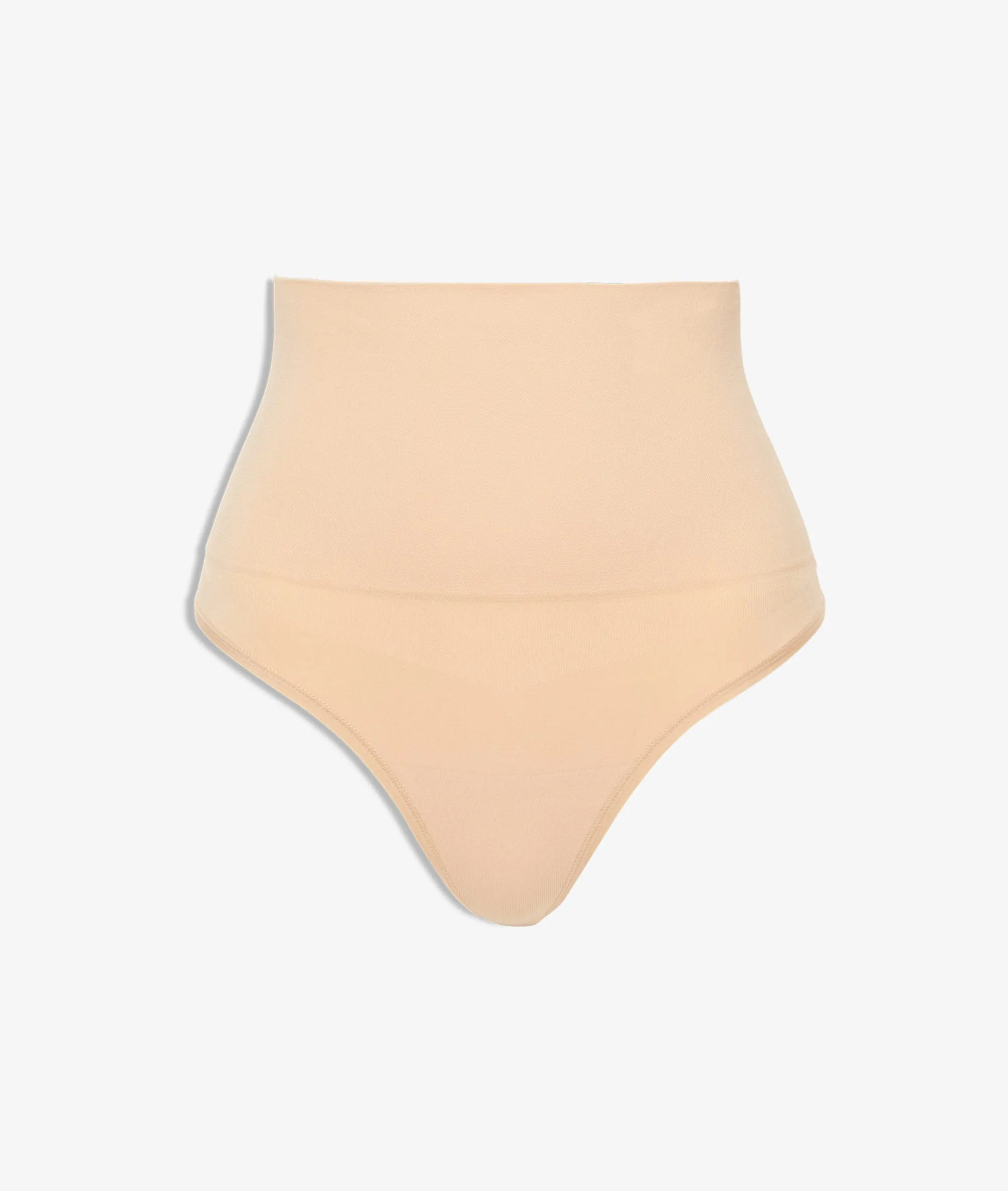 HIGHWAISTED THONG. MEDIUM SUPPORT POWER BY ETAM IN BEIGE. ETAM