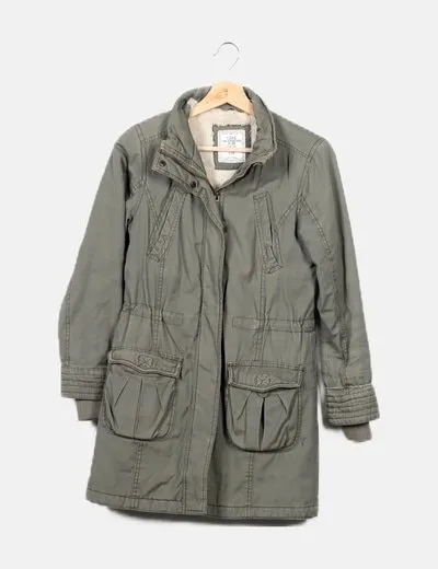 H&M Green Basic Coat