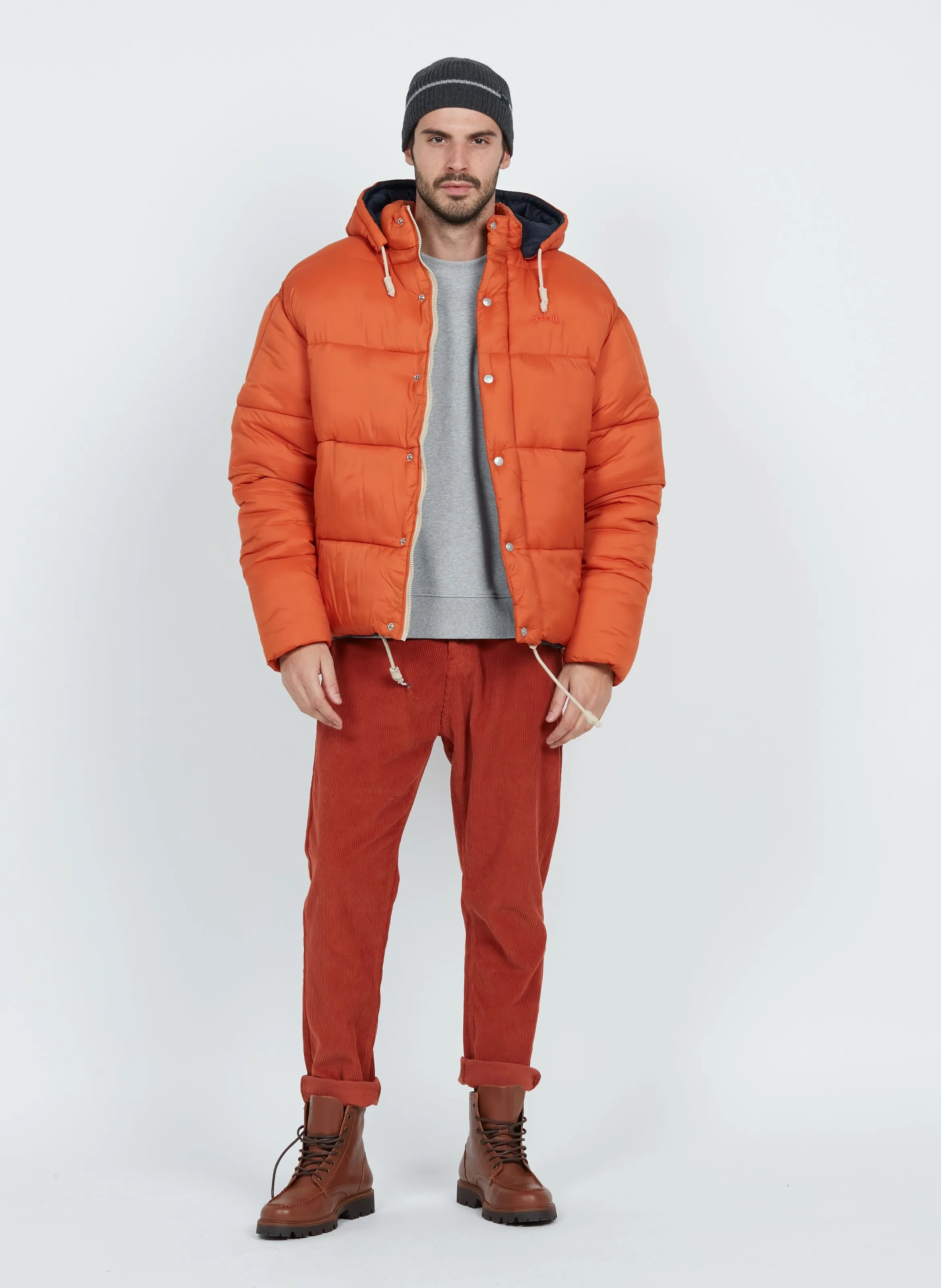 JACQUOT  PANTALóN DE ALGODóN DE PUNTO ACANALADO LARGO EN NARANJA