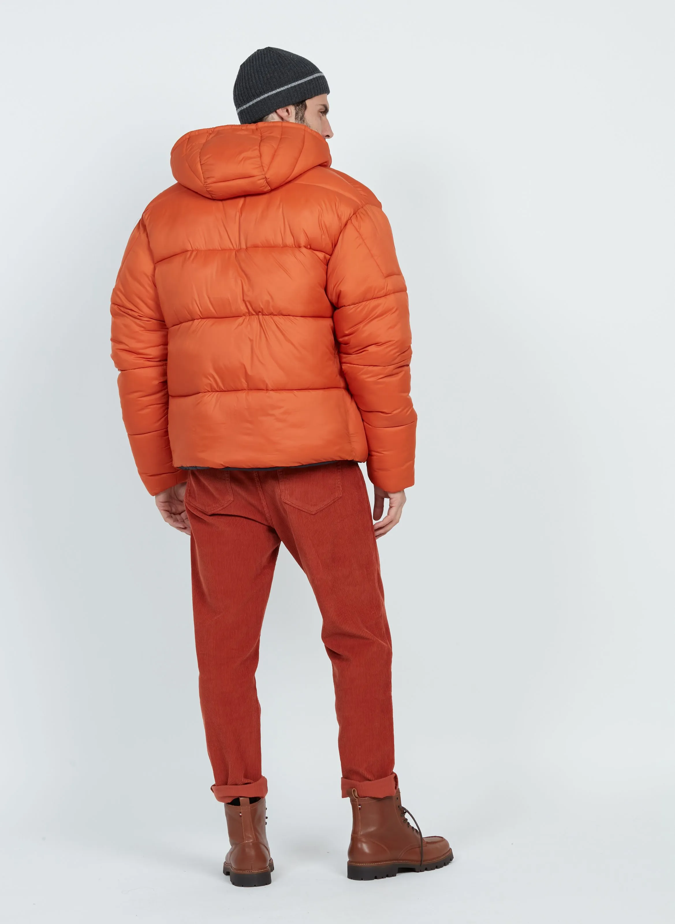 JACQUOT  PANTALóN DE ALGODóN DE PUNTO ACANALADO LARGO EN NARANJA
