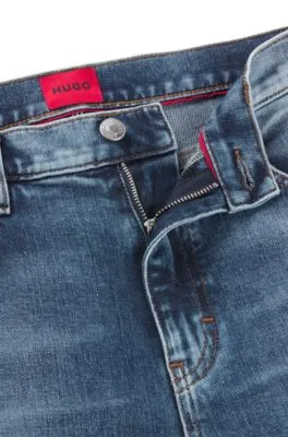 Jeans extra slim fit de denim elástico azul