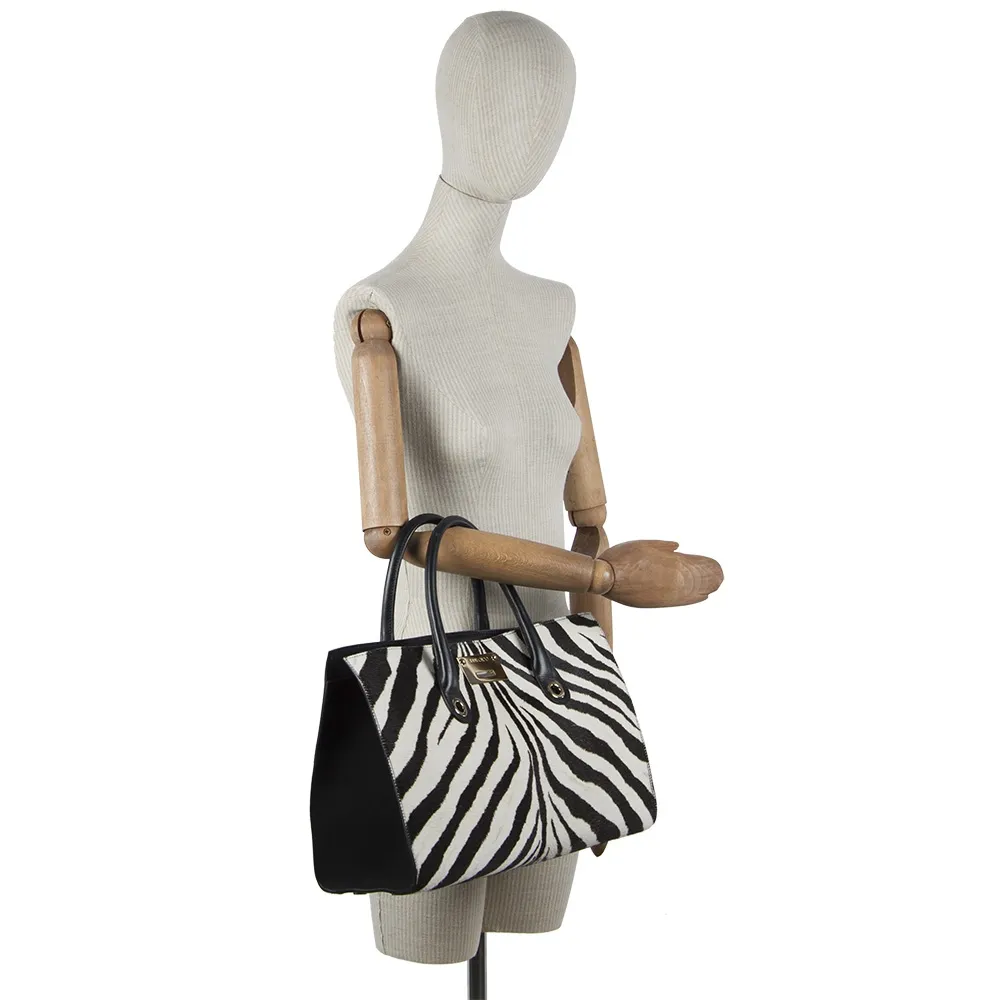 Jimmy Choo Riley Zebra Print Bag