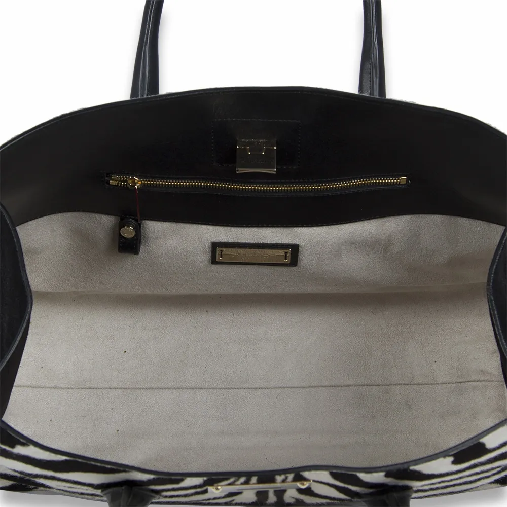 Jimmy Choo Riley Zebra Print Bag