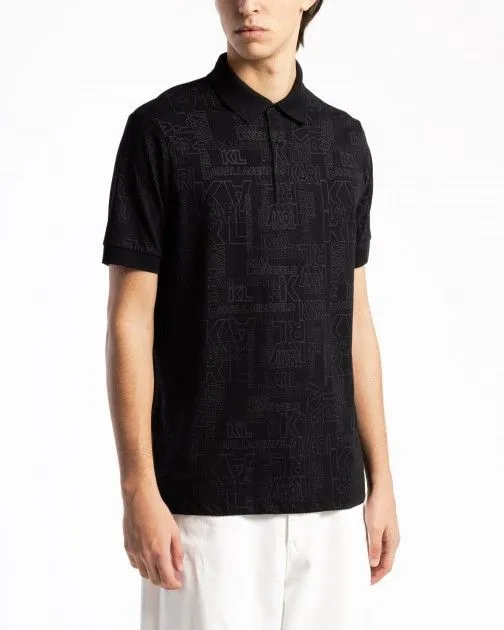 Karl Lagerfeld black polo shirt 745082